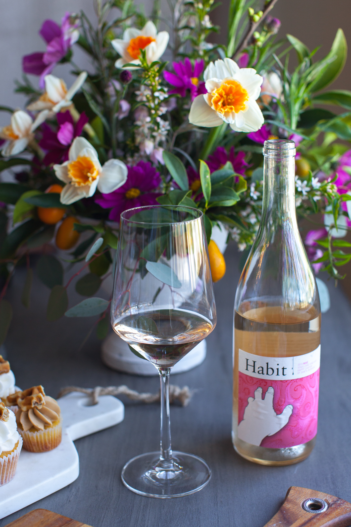 Wine selection by Wander & Wine. Flowers by Bright Inc.