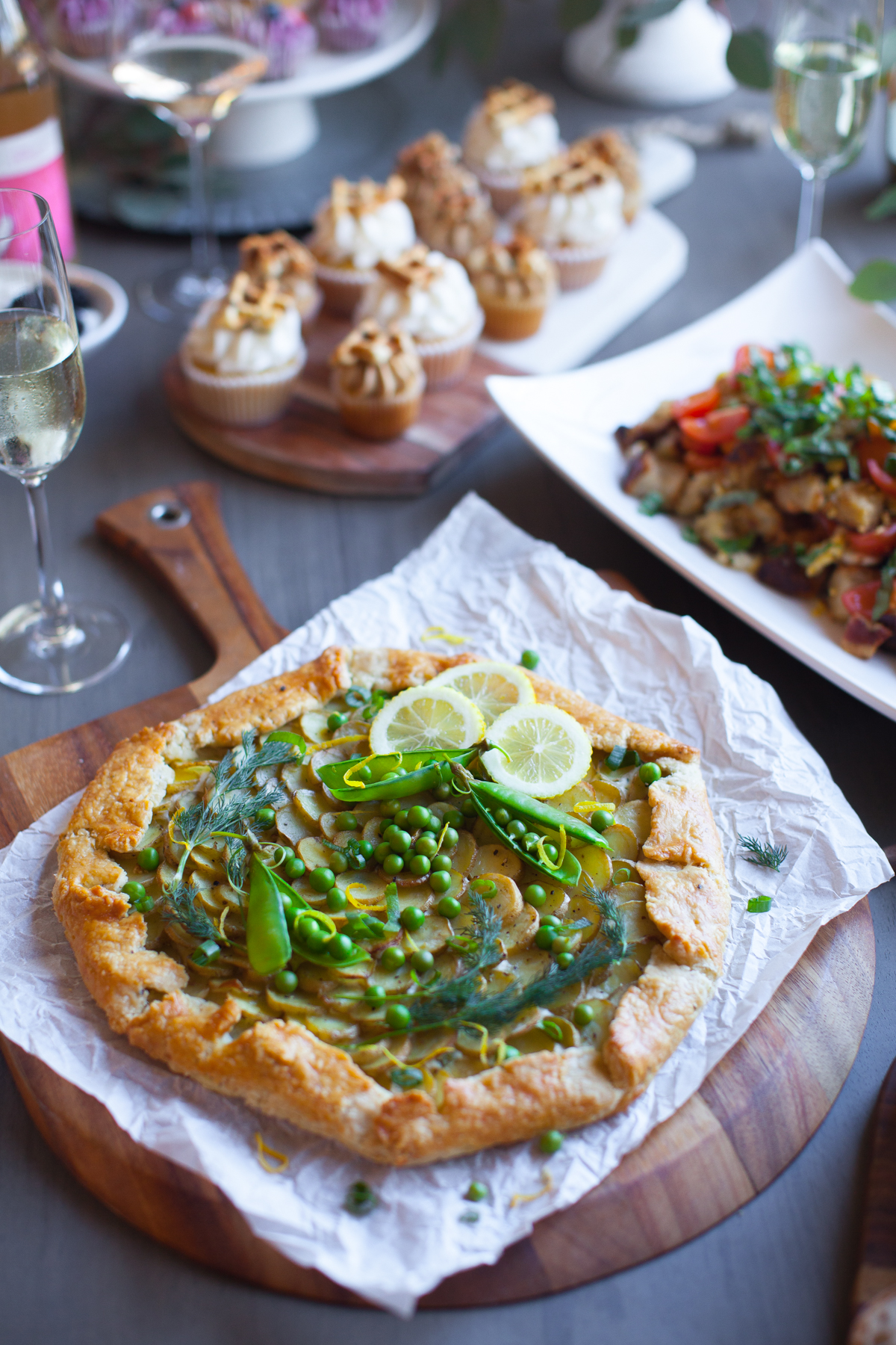 Ricotta, Potato & Spring Pea Galette at the Spring Fling Brunch.