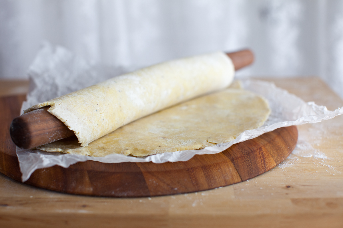 Galette dough rolled out.