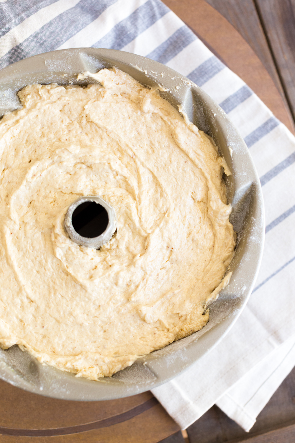 One Bourbon, One Scotch, One Beer Bundt Cake - pre bake