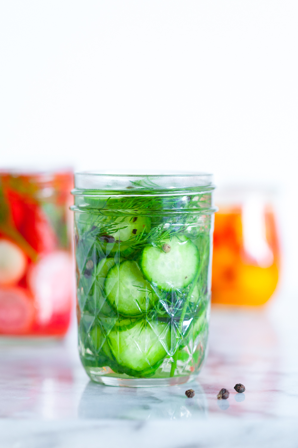 Not only is quick pickling easy, it's easy on the eyes to boot!