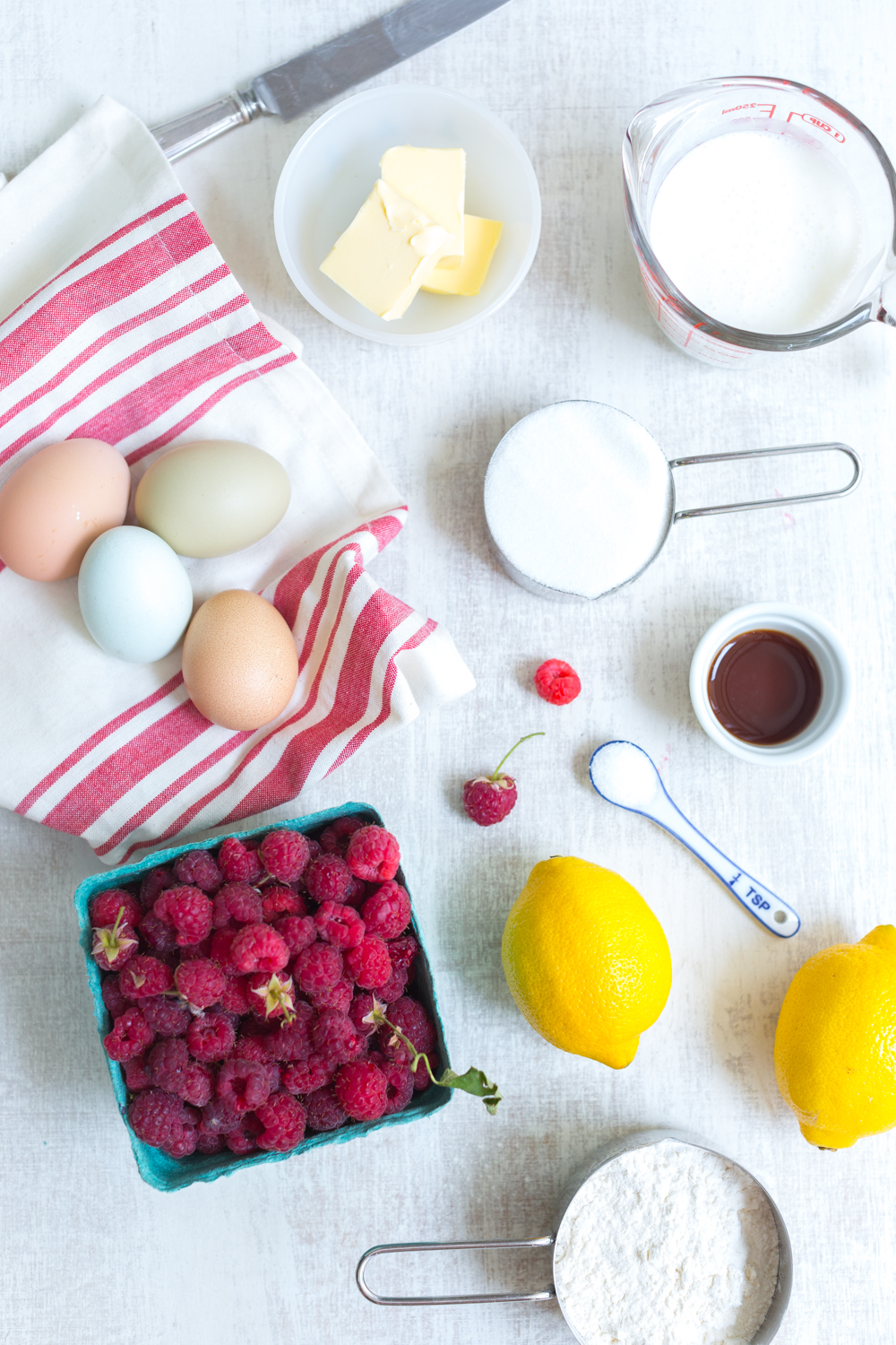 The best recipes are always simple recipes with high quality ingredients like these farm fresh eggs and freshly picked farm stand raspberries from Folded Hill