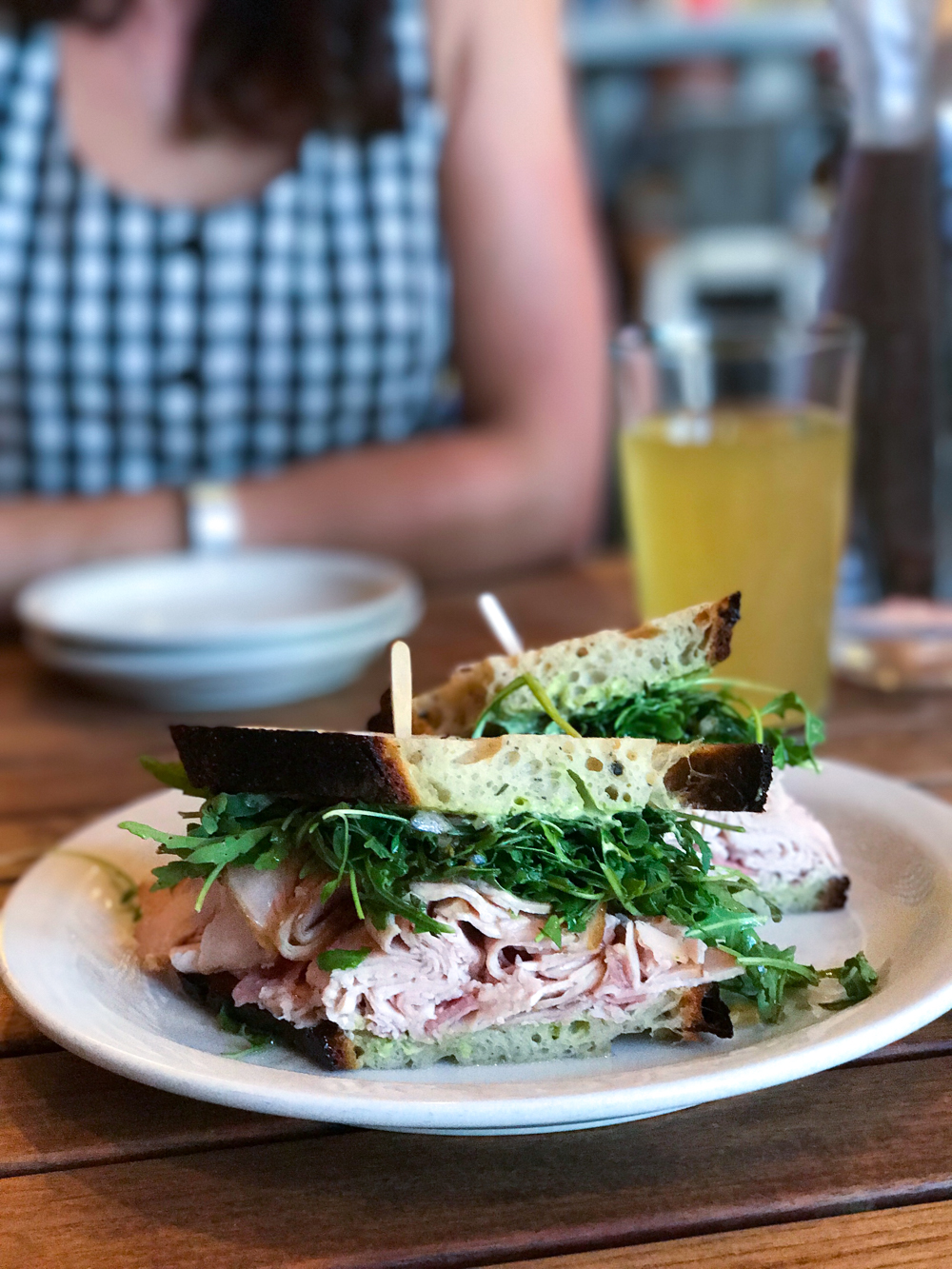 Because sometimes all you really need is a oversized smoked turkey sammie and a crisp, cold Tin City Cider from Industrial Eats.