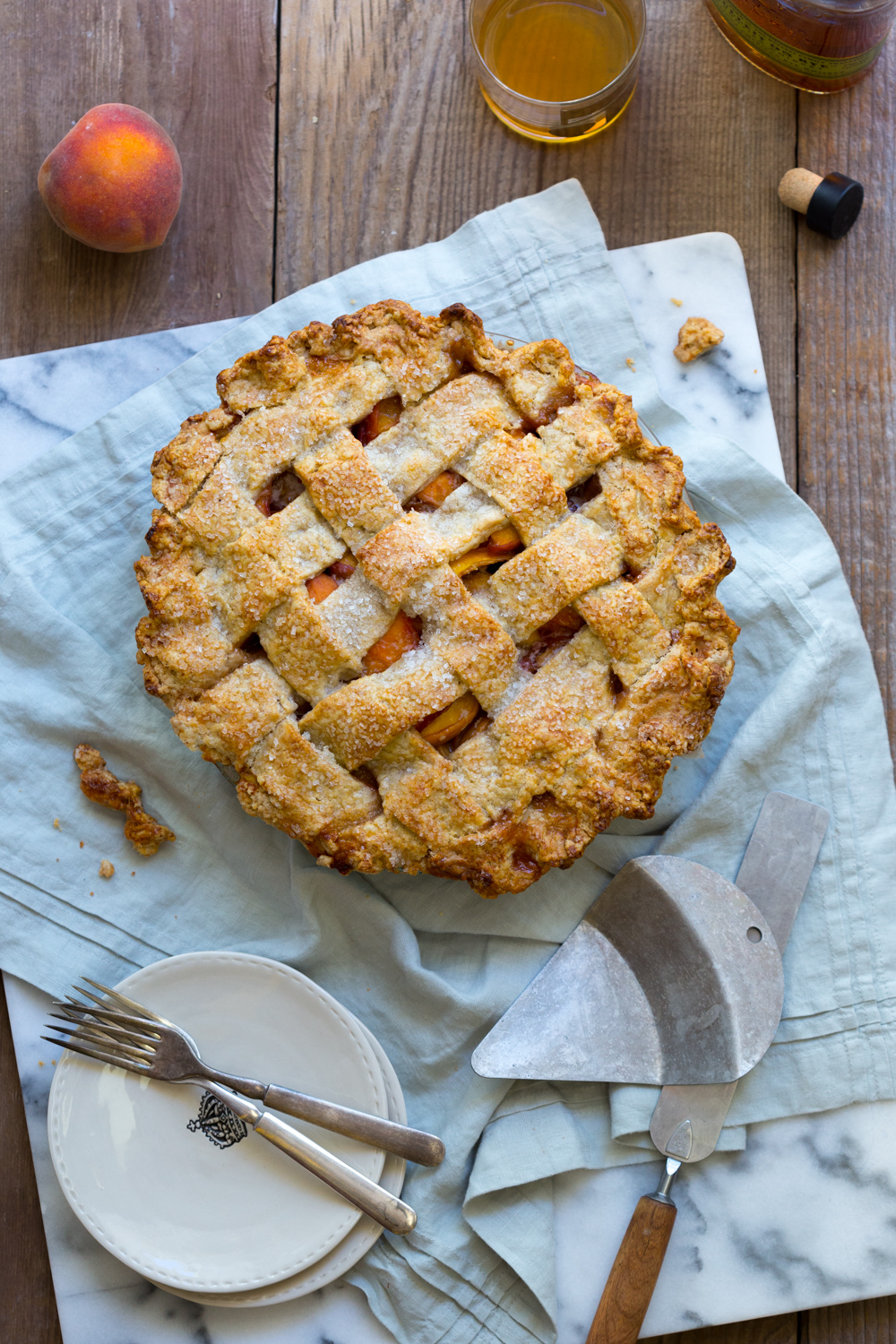 This Rye Rye Peach Pie is a bit more refined than classic peach pie.