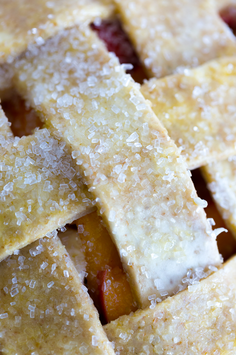 Sparkling sugar adds an extra crunch to the top crust of a pie.