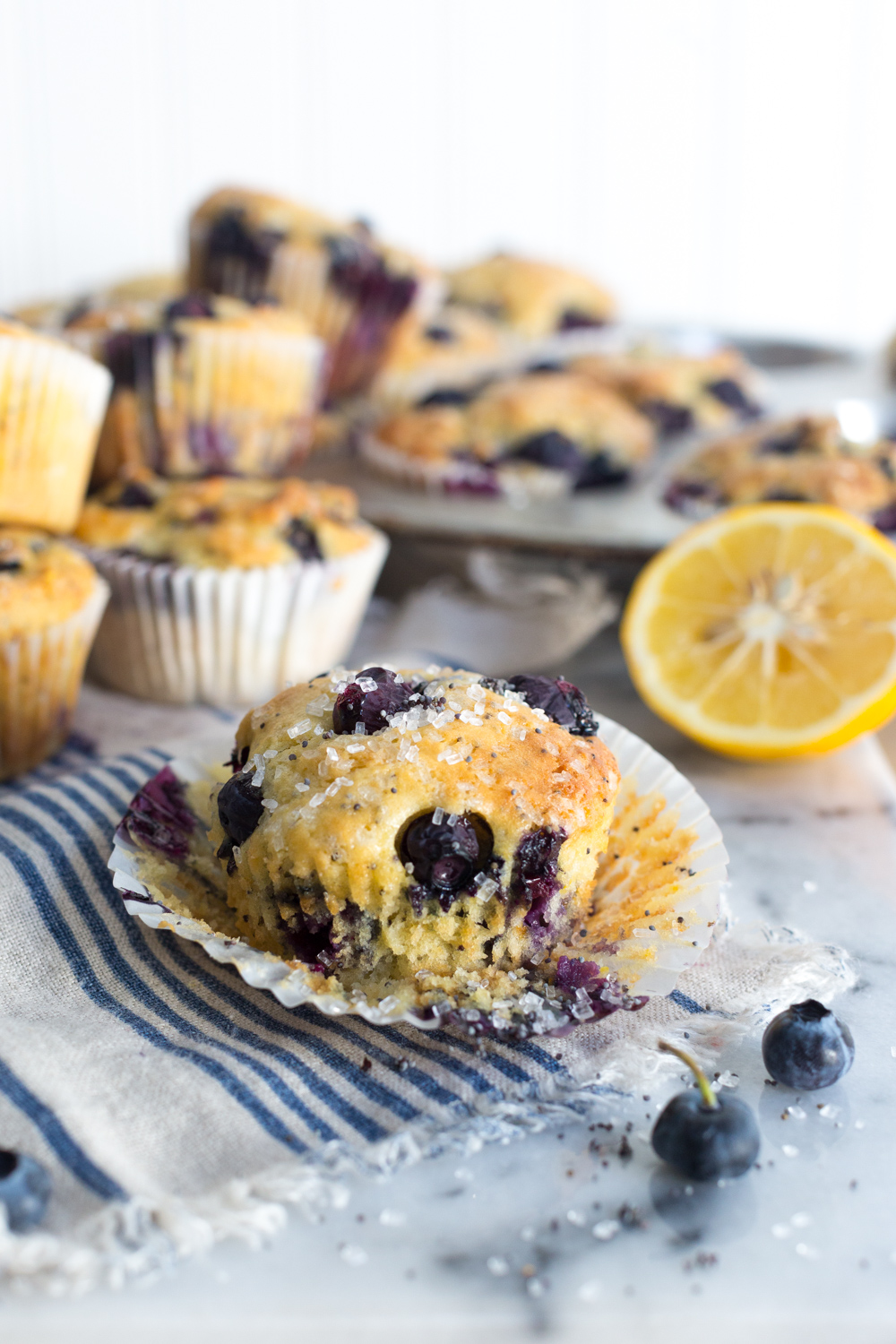 Blueberry Lemon Poppy Seed Muffins.