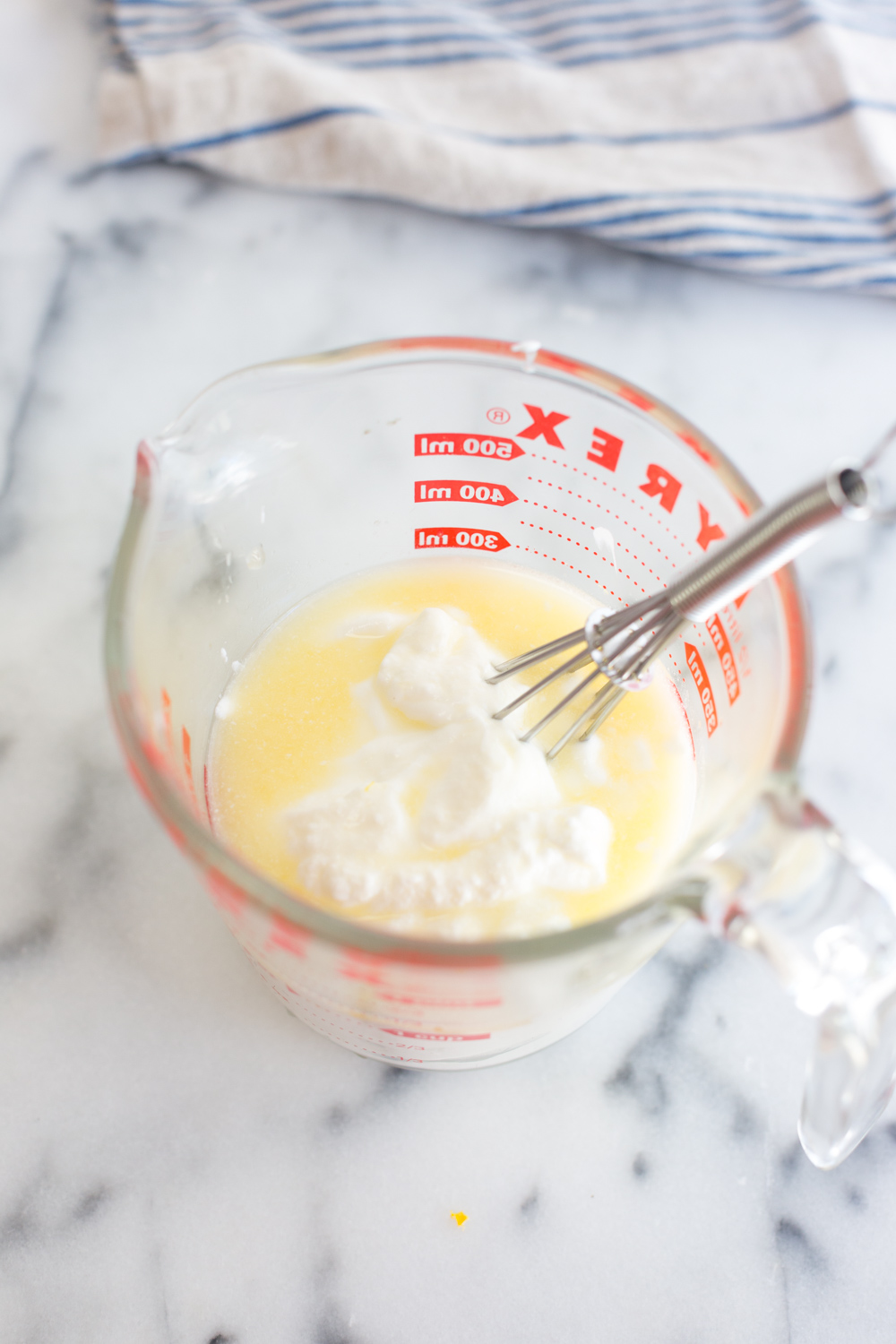 Lemon juice and yogurt.