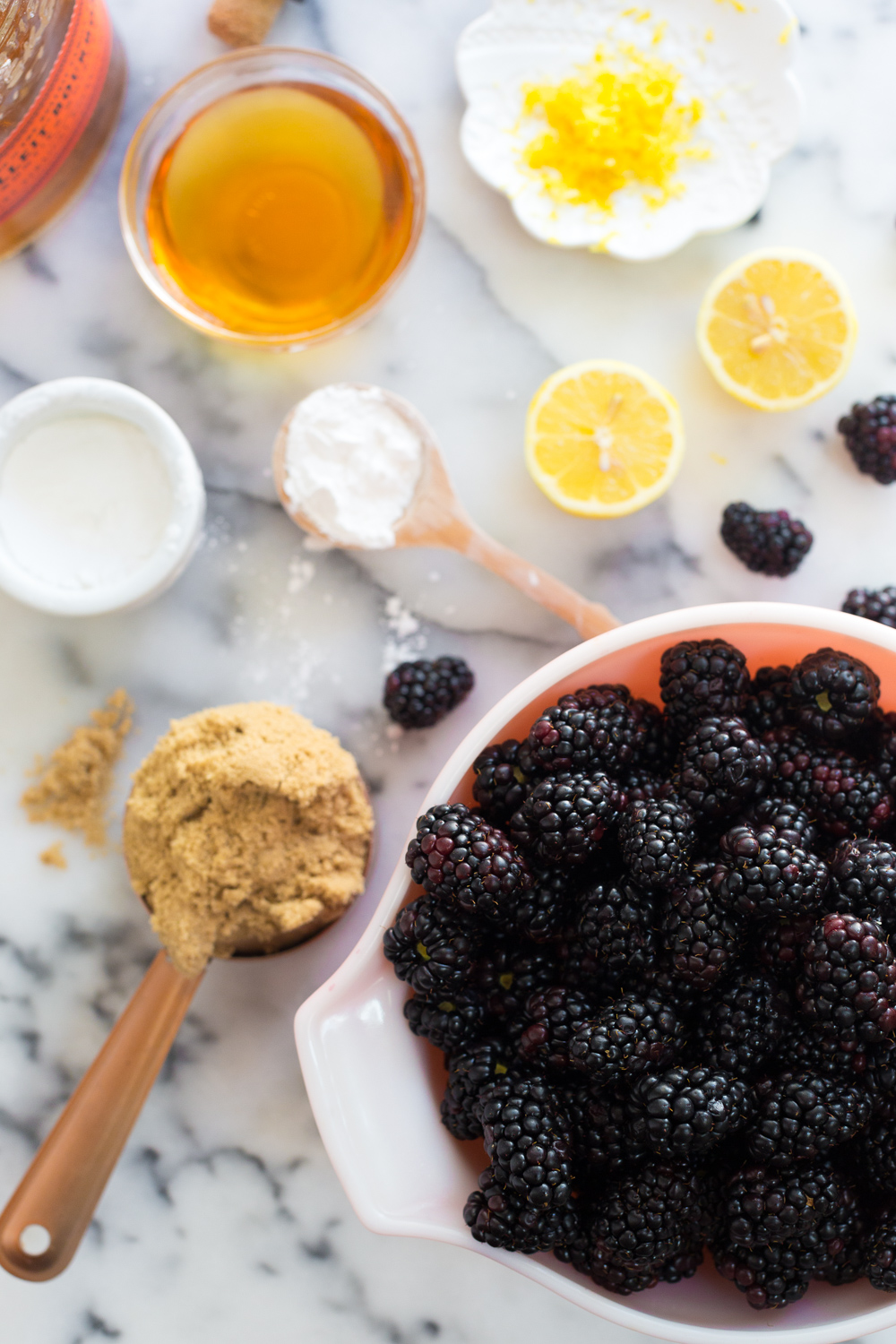 Brown Butter Blackberry Pie filling ingredients