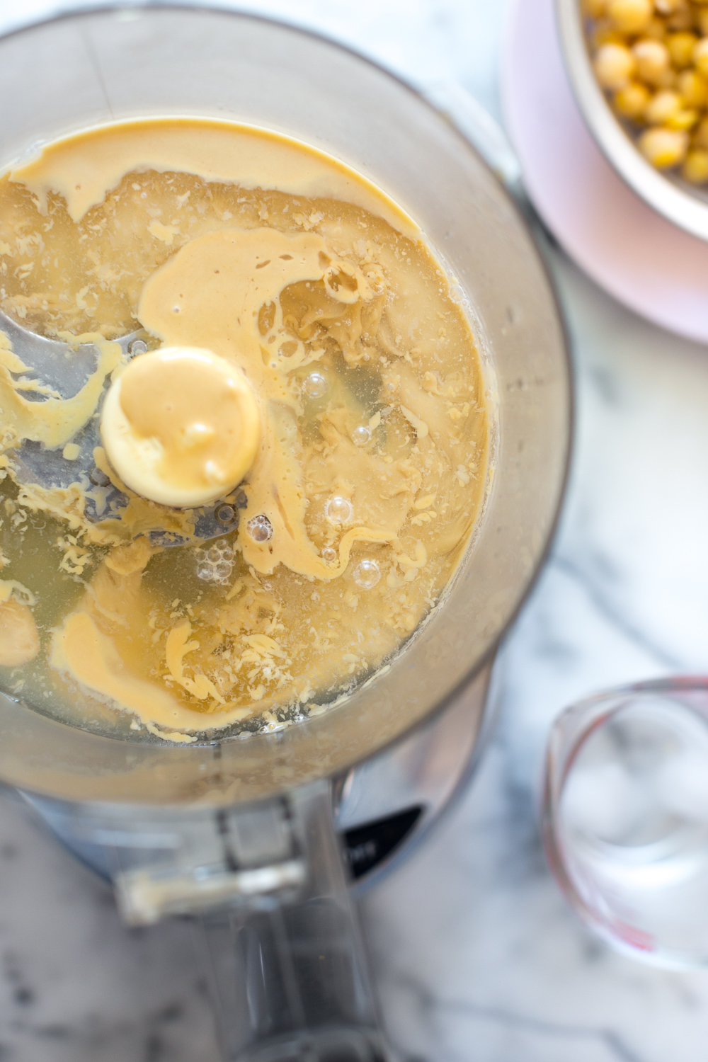 Creamy Dreamy Hummus mixing