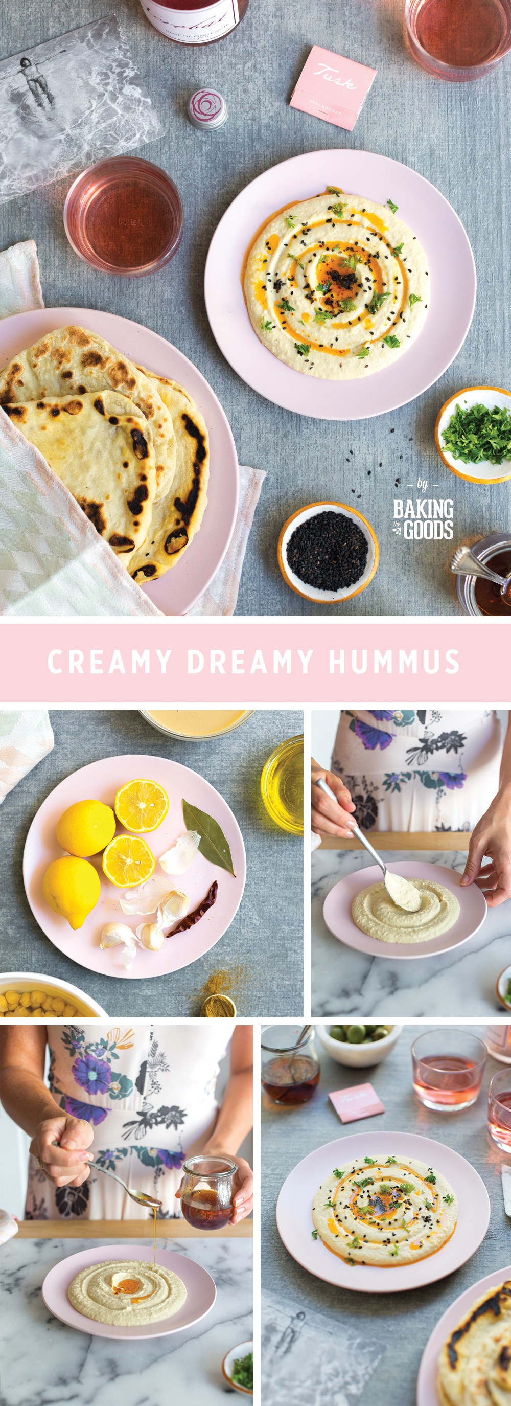 Creamy Dreamy Hummus by Baking The Goods.