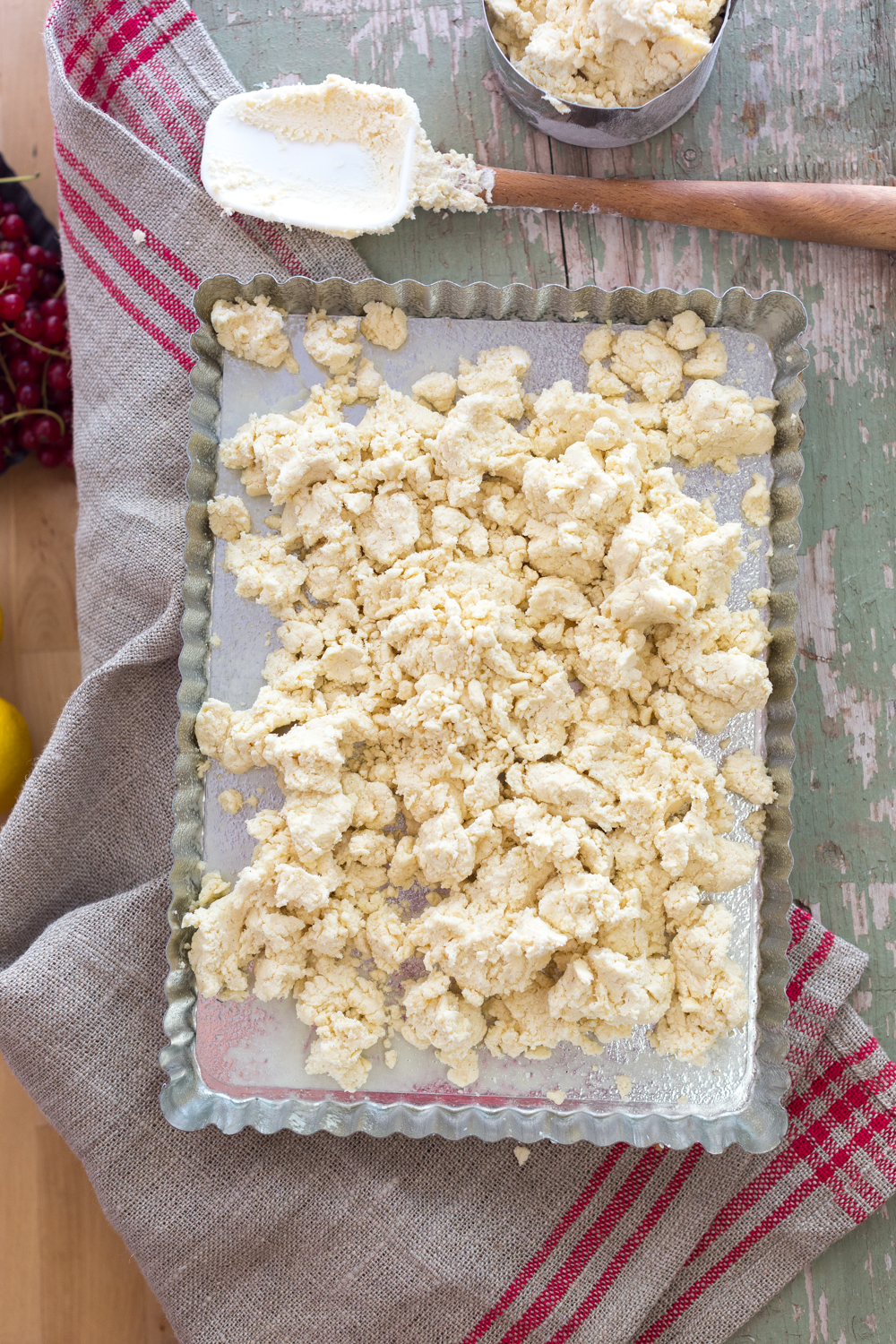 shortbread crust for Red Currant Lemon Crumble Bars