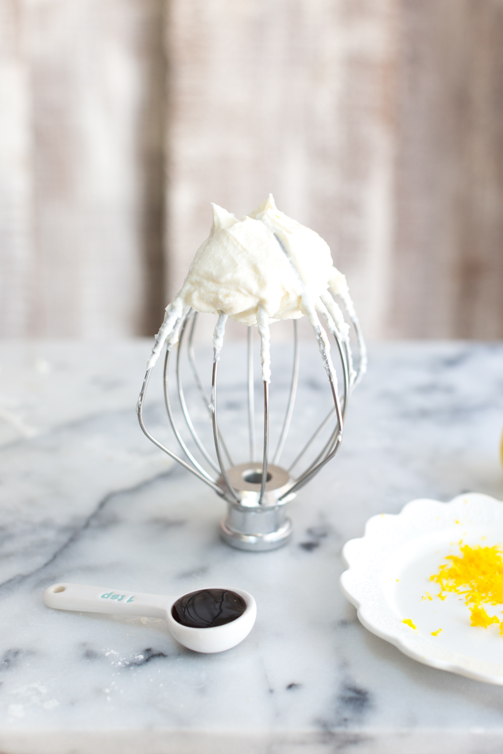 Ricotta & Amarena Cherry Tart with Pistachio Crust - whisked filling