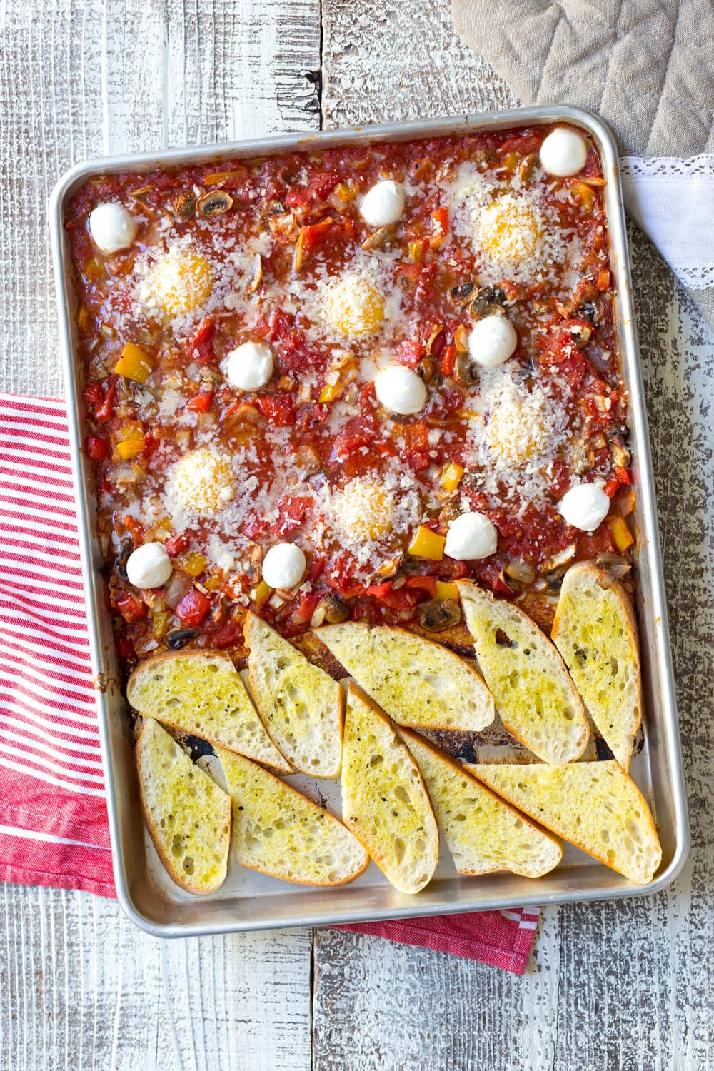 Sheet Pan Italian Baked Eggs Pre Bake