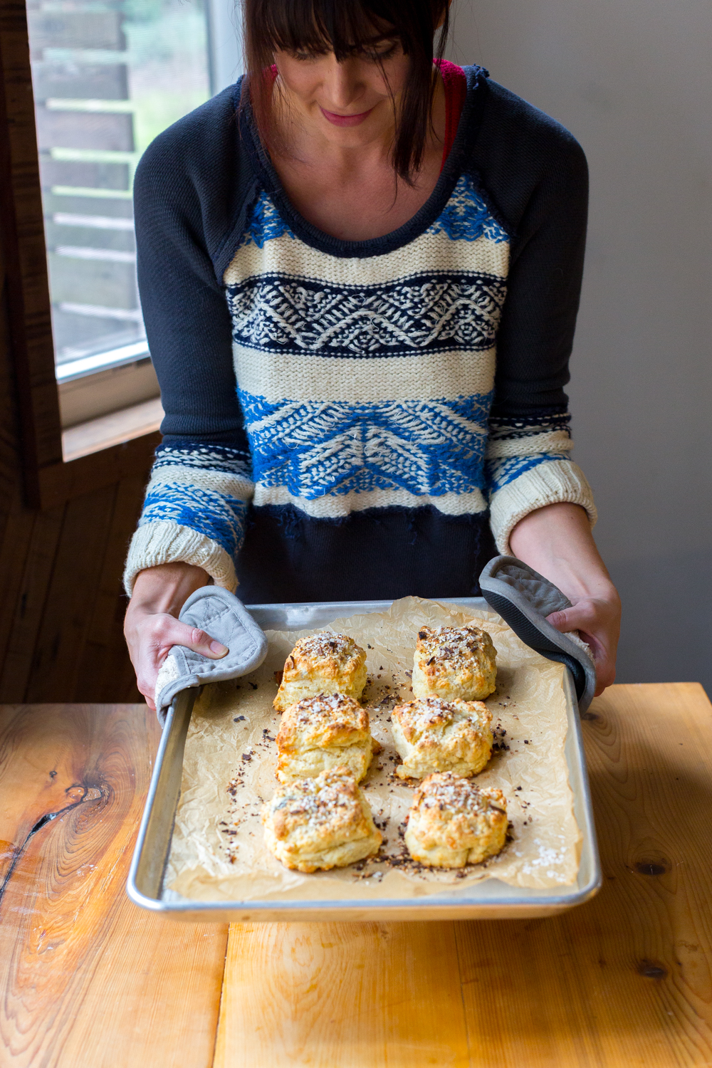 Fresh baked Goat Cheese Everything Biscuits