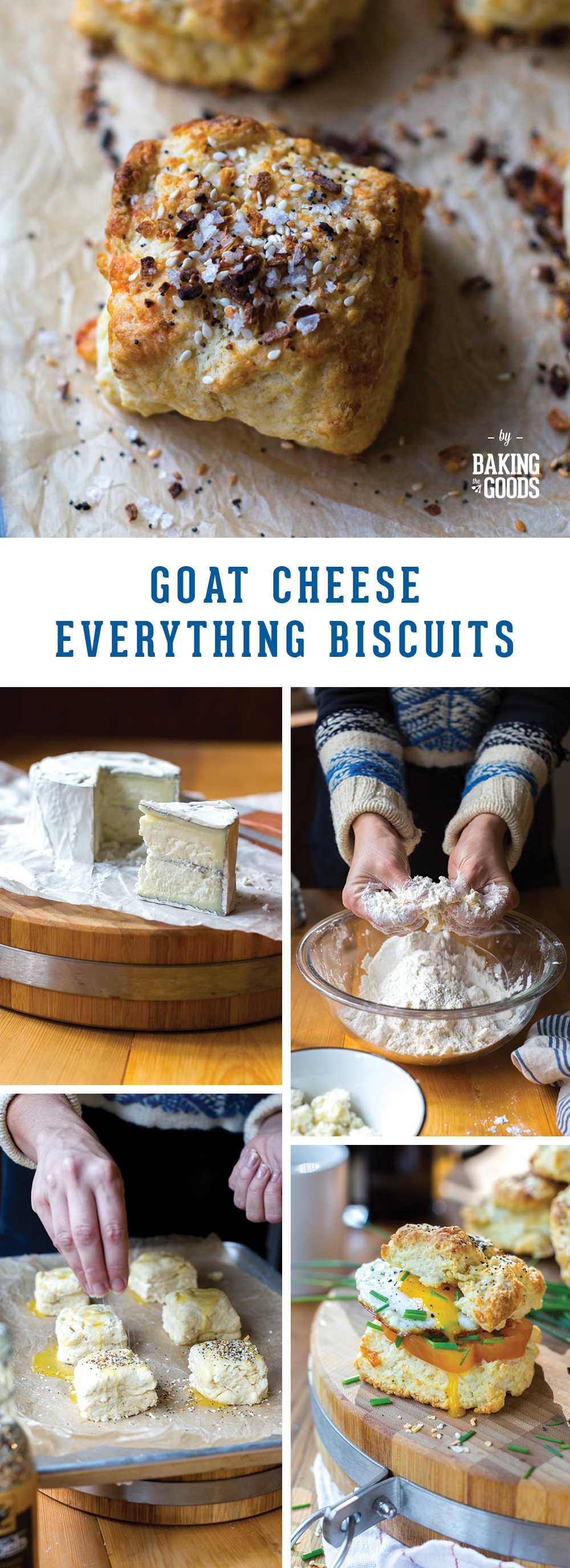 Goat Cheese Everything Biscuits by Baking The Goods