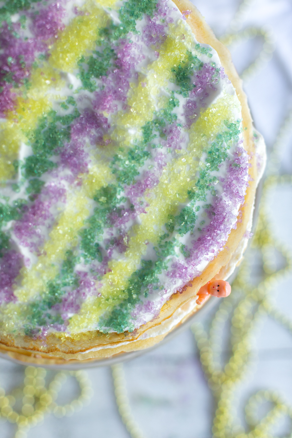 Crepe King Cake from above