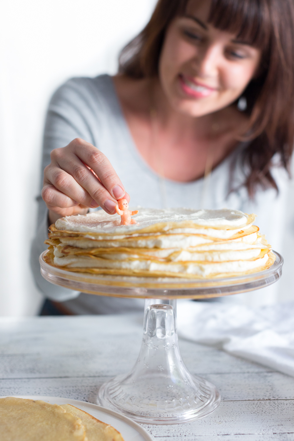 Add baby JC to the Crepe King Cake