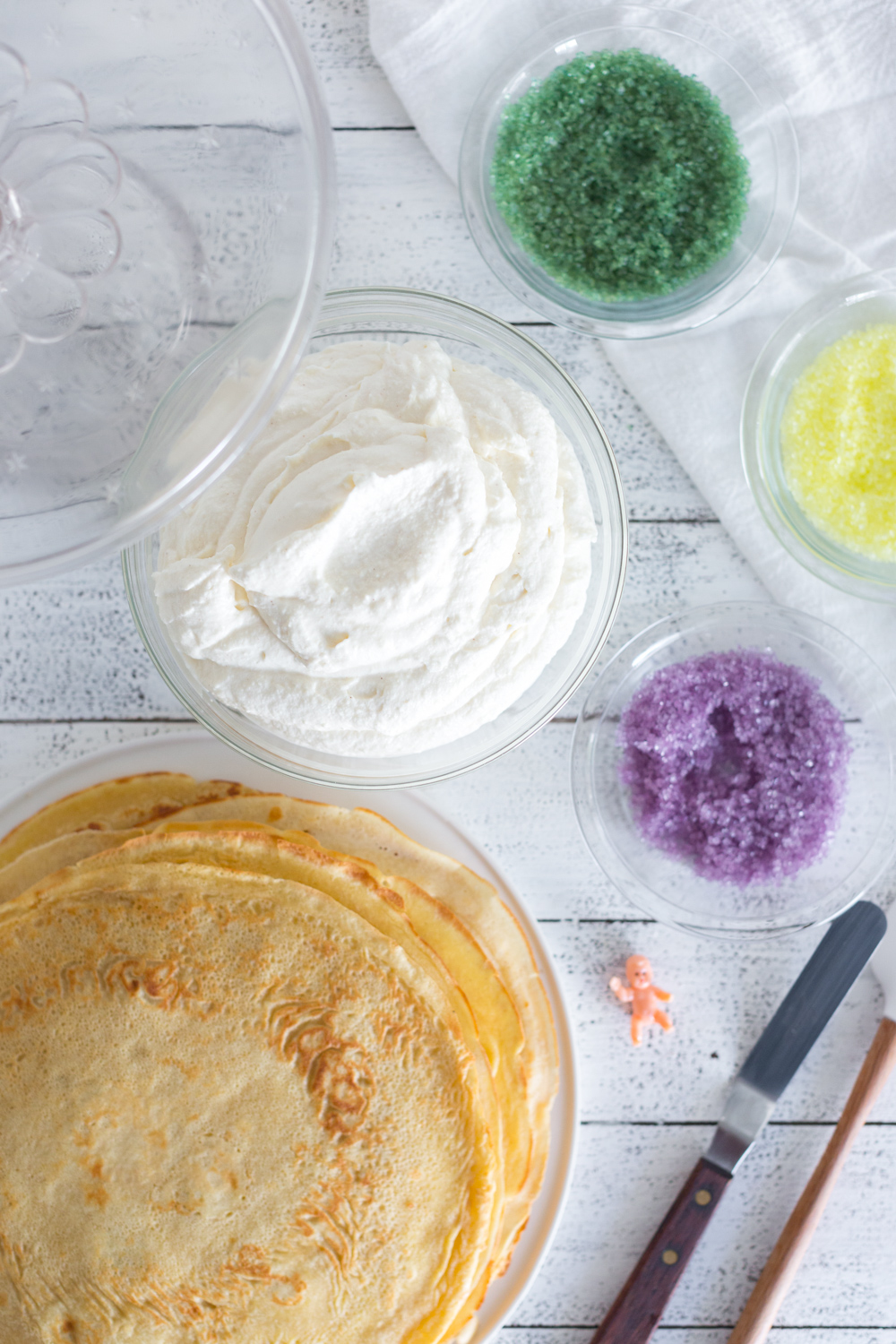 Crepe King Cake ingredients