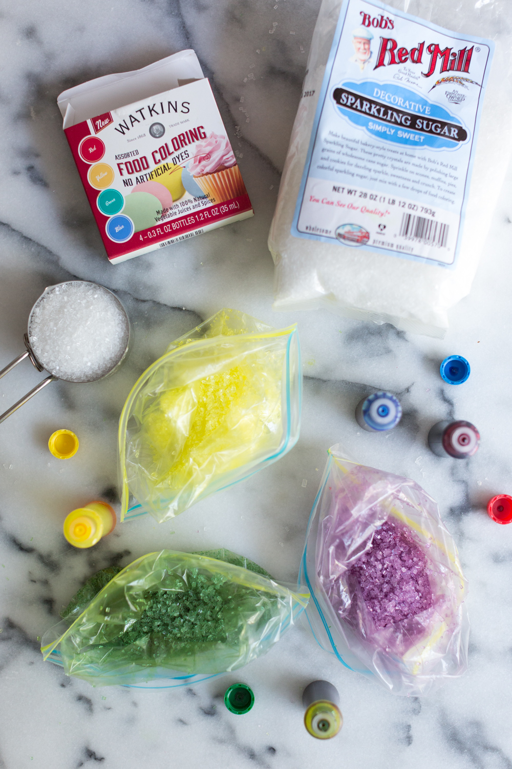 Crepe King Cake - homemade sugar sprinkles