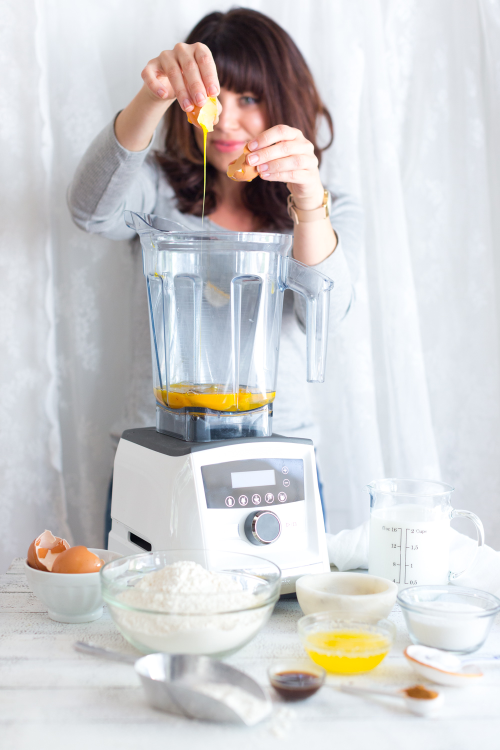 Crepe King Cake - batter, eggs