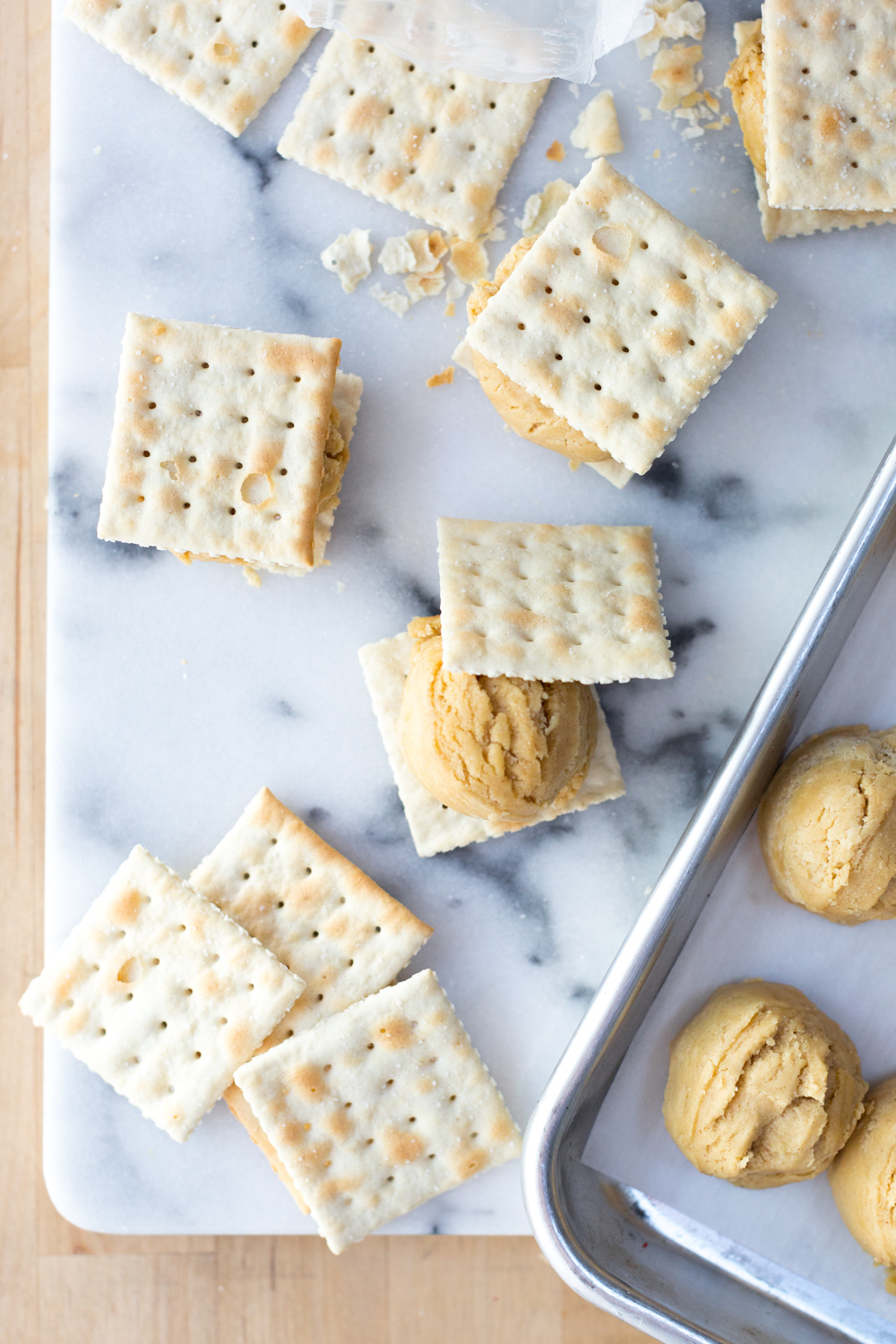 Shaping Saltine Peanut Butter Cookies