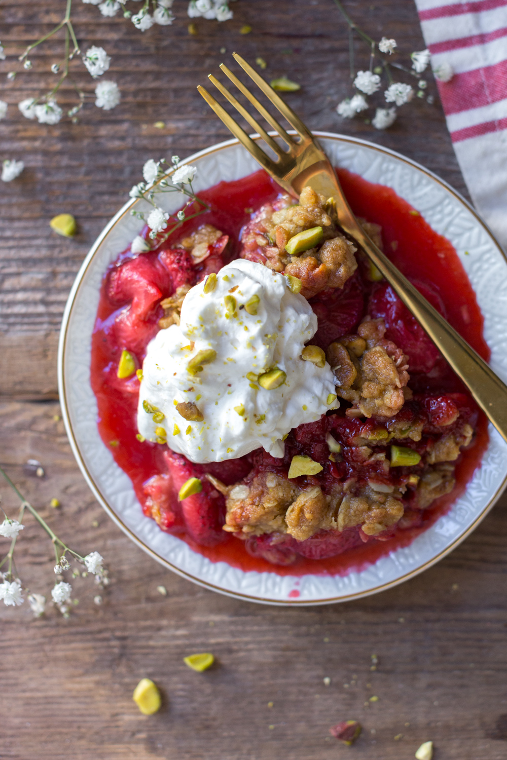 Strawberry Pistachio Crisp by Baking The Goods