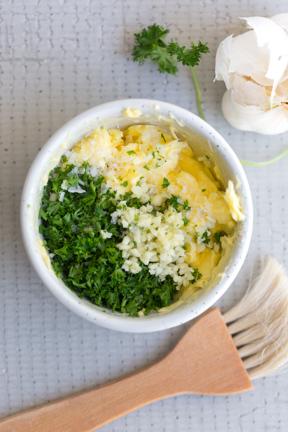 Cheesy Garlic Bread Pizza garlic butter spread