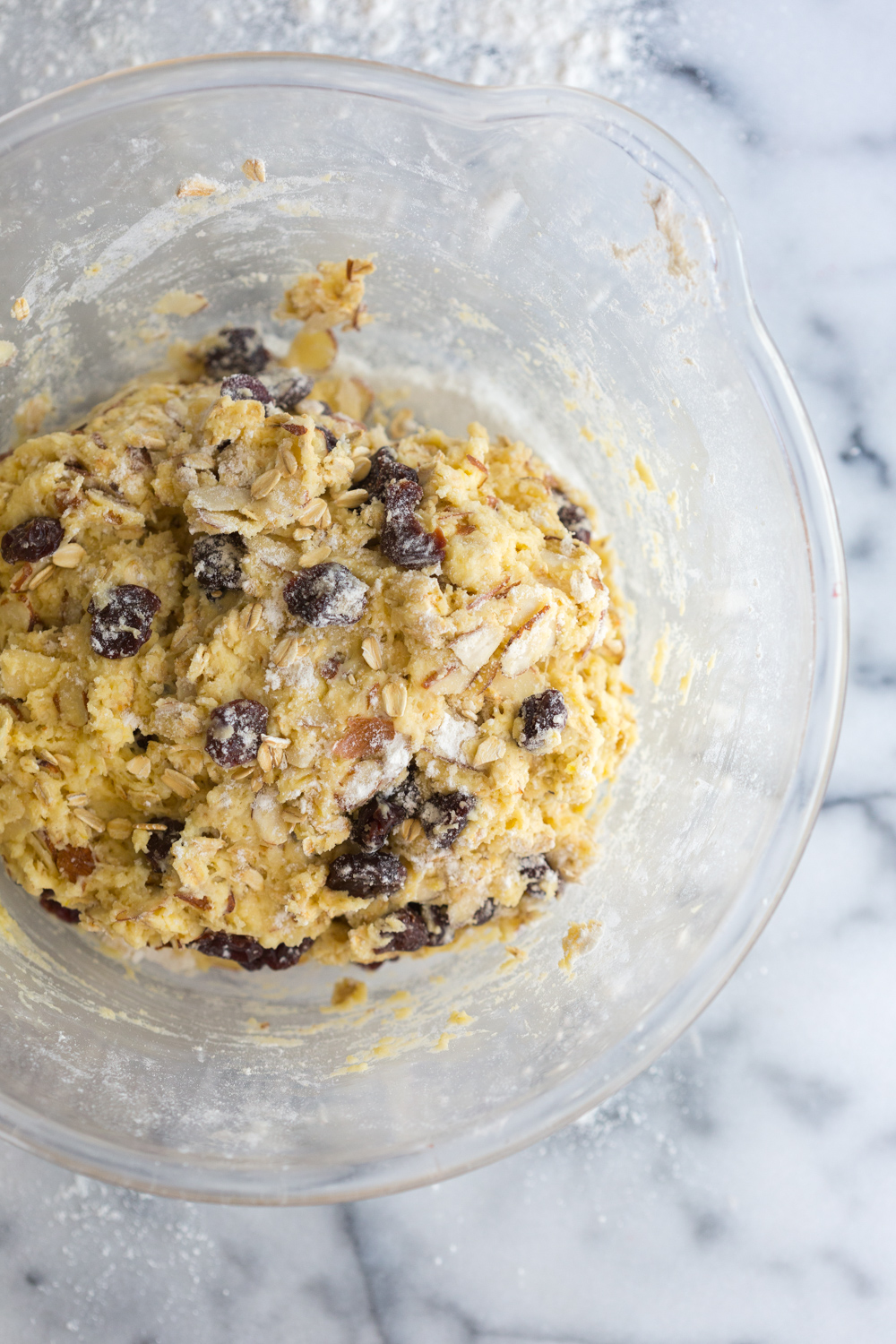 Cherry Almond Oat Scone dough