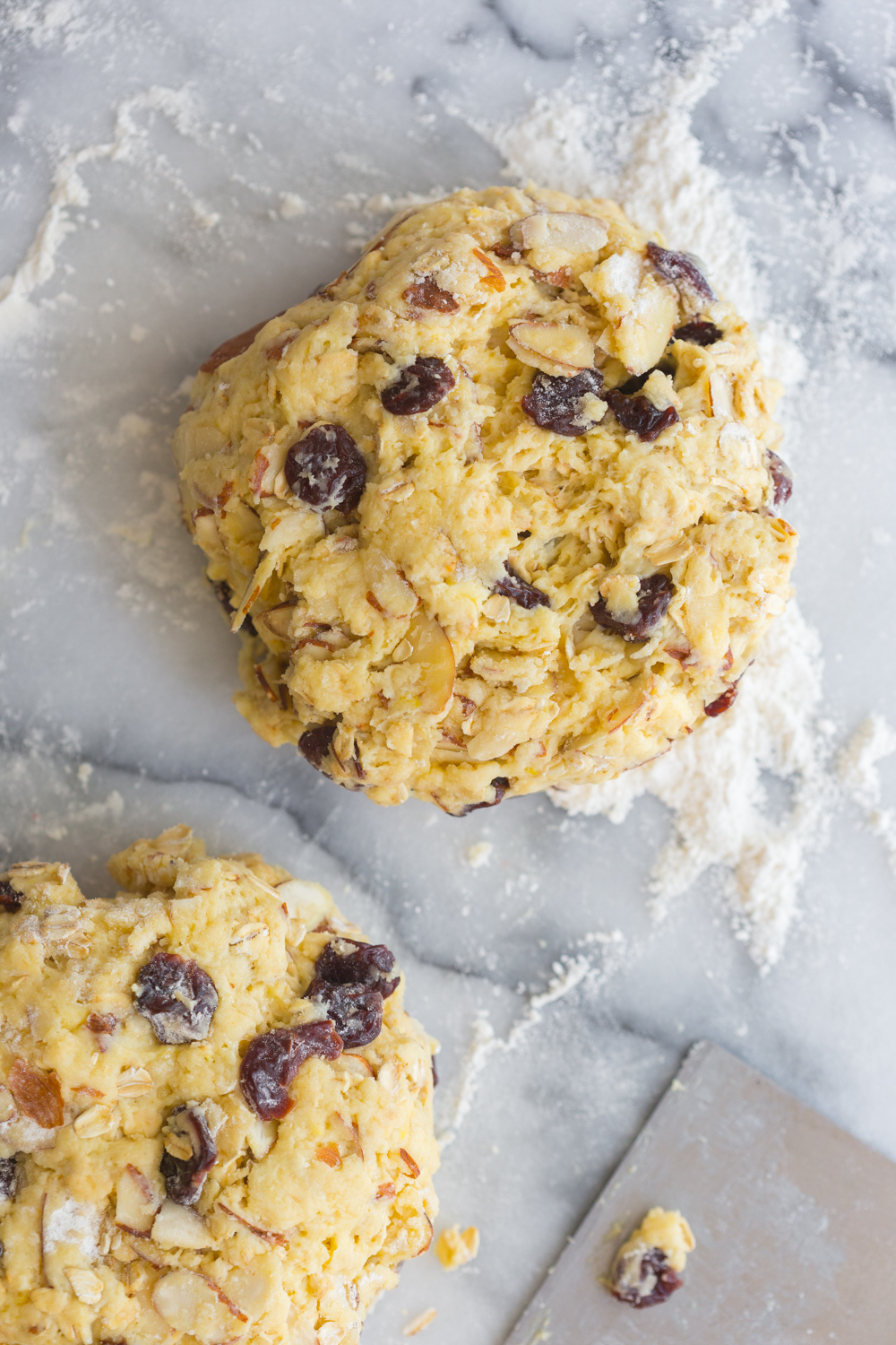 Cherry Almond Oat Scones dough disks