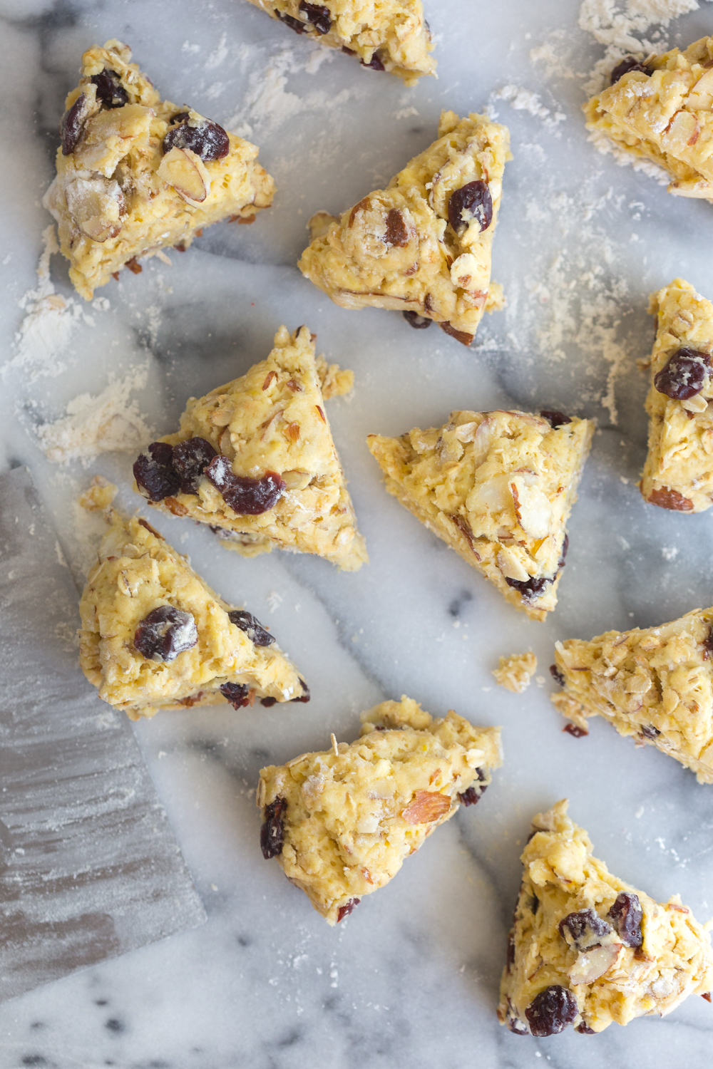 Cherry Almond Oat Scones dough