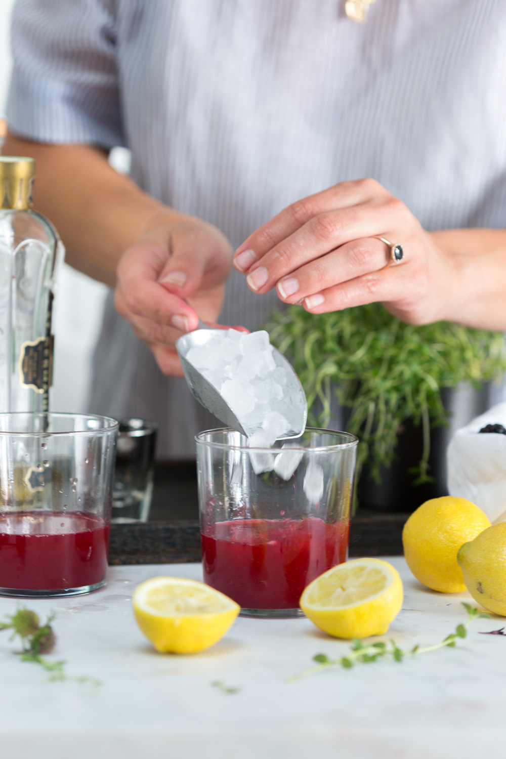 Blackberry Gin Smash - add ice.