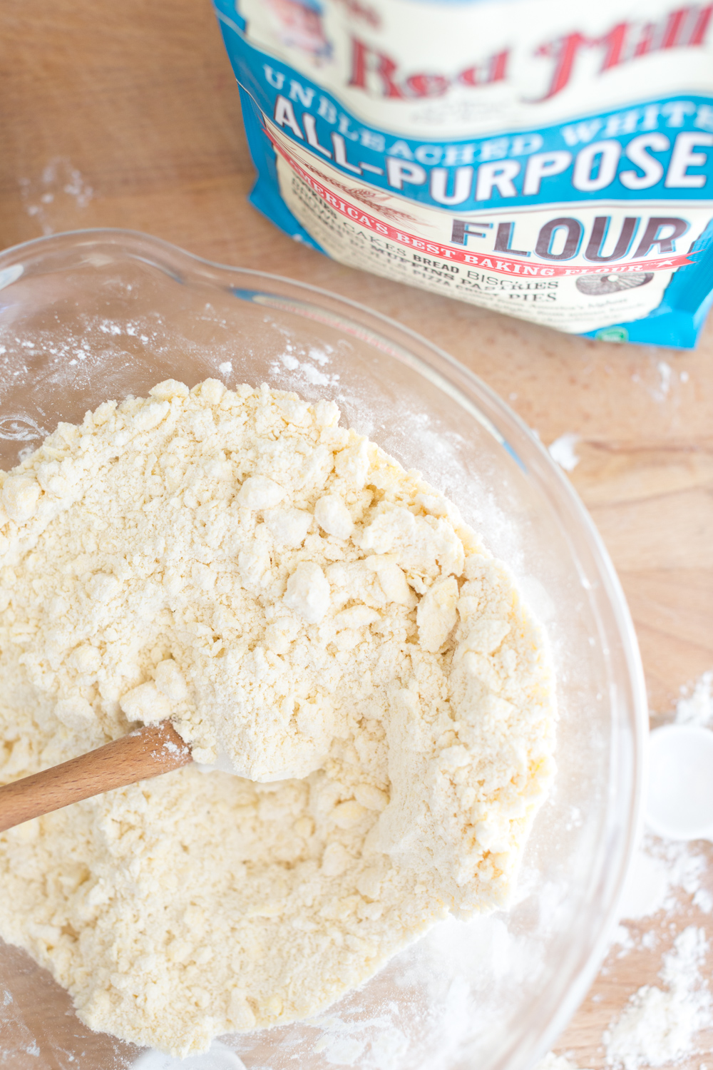 Cherry Almond Galettes forming pie dough