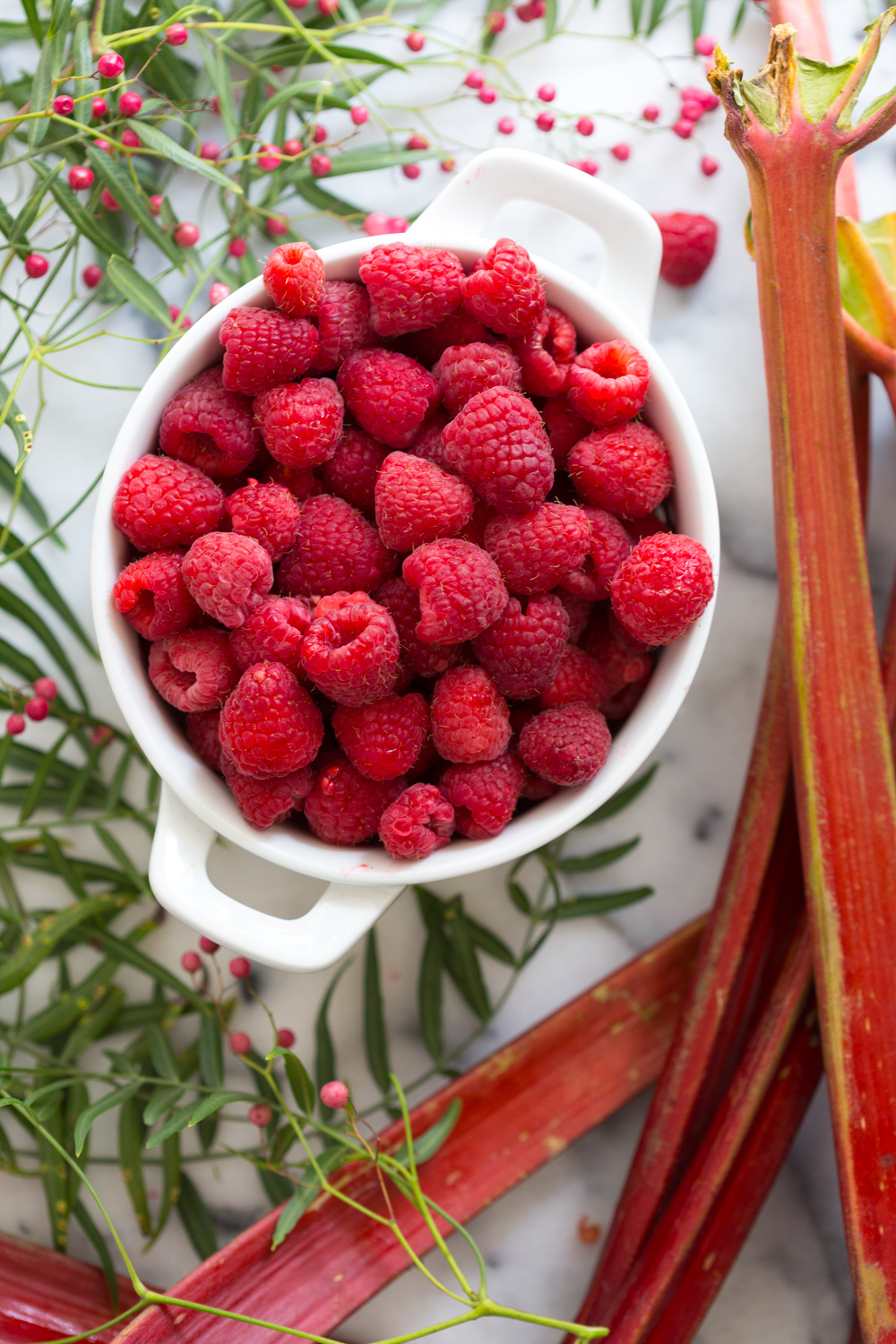 Raspberry Rhubarb Pink Peppercorn Hand Pies ingredients