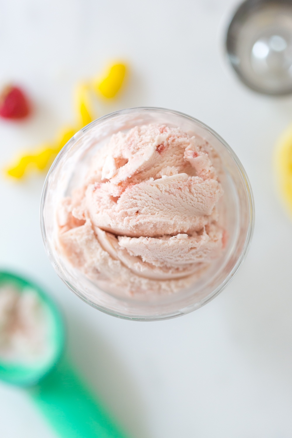 Scoops on scoops of Tillamook Oregon Strawberry Ice Cream