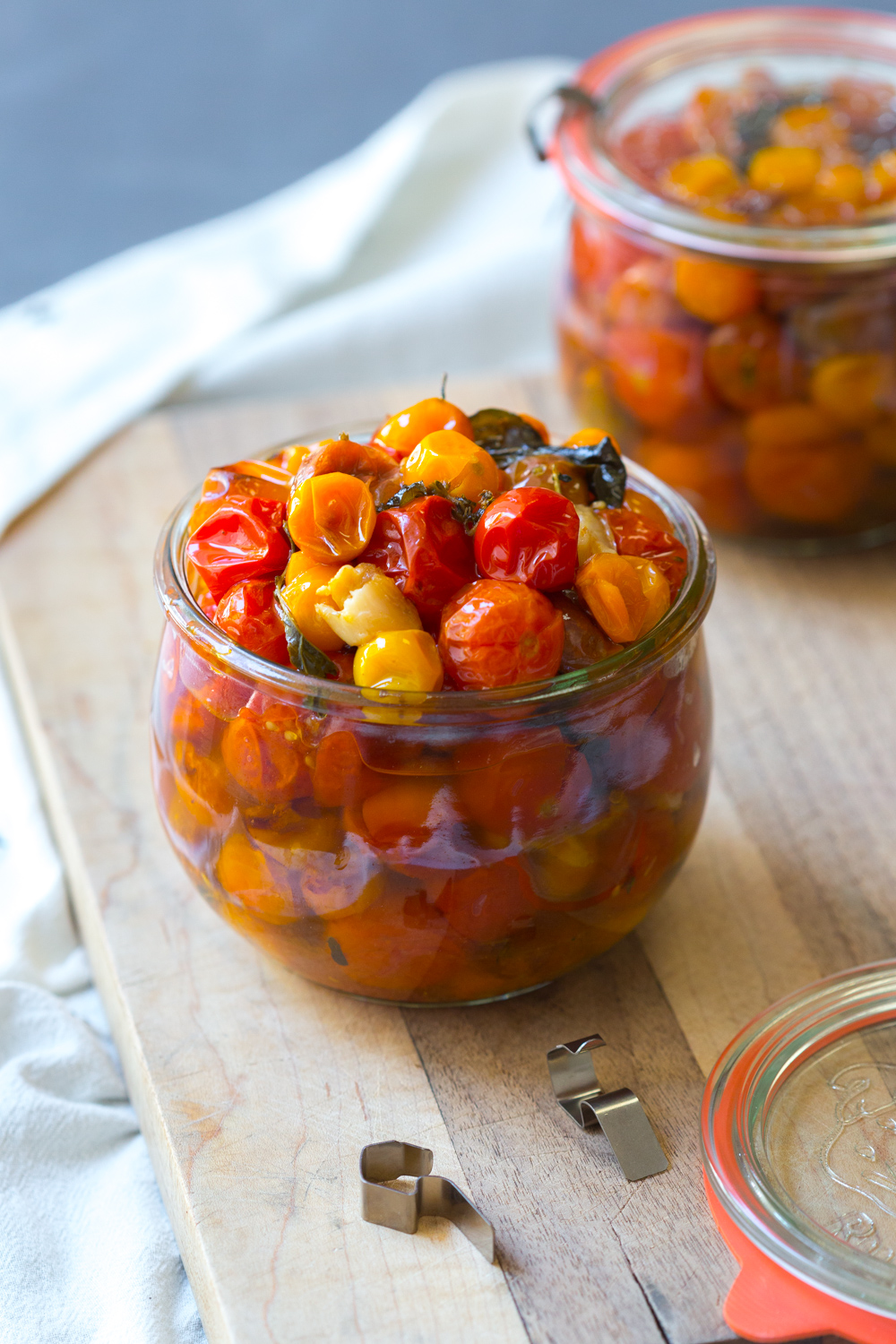 Cherry Tomato Confit for Tomato Confit Burrata and Arugula Pizza