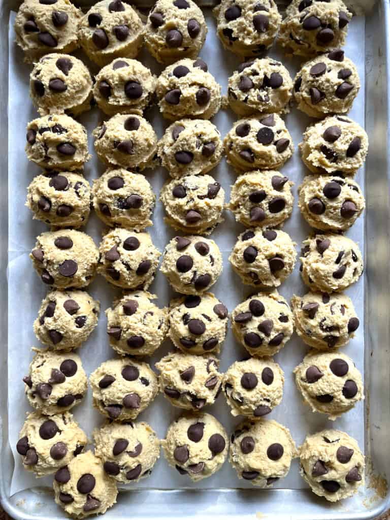 Brown Butter Chocolate Chip Cookie dough balls