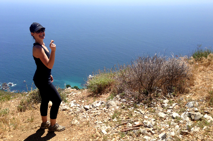 Bridget enjoying Blueberry Energy Balls in Big Sur.