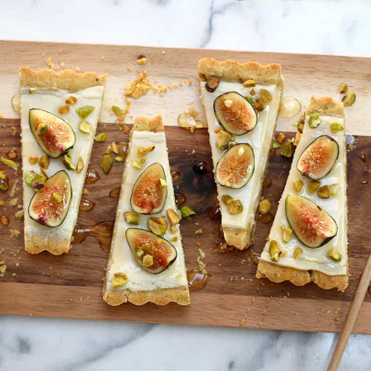 Fig Mascarpone Tart with Pistachio Black Pepper Crust by Baking The Goods