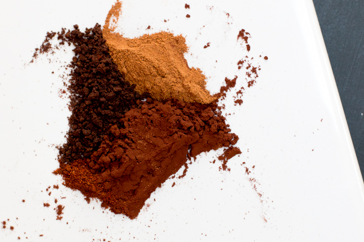 dry ingredients for Spiced Mocha Snickerdoodles
