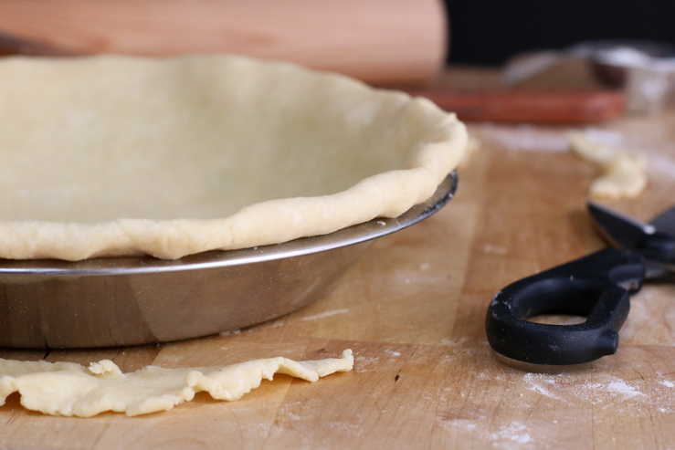 Pie dough in pie dish