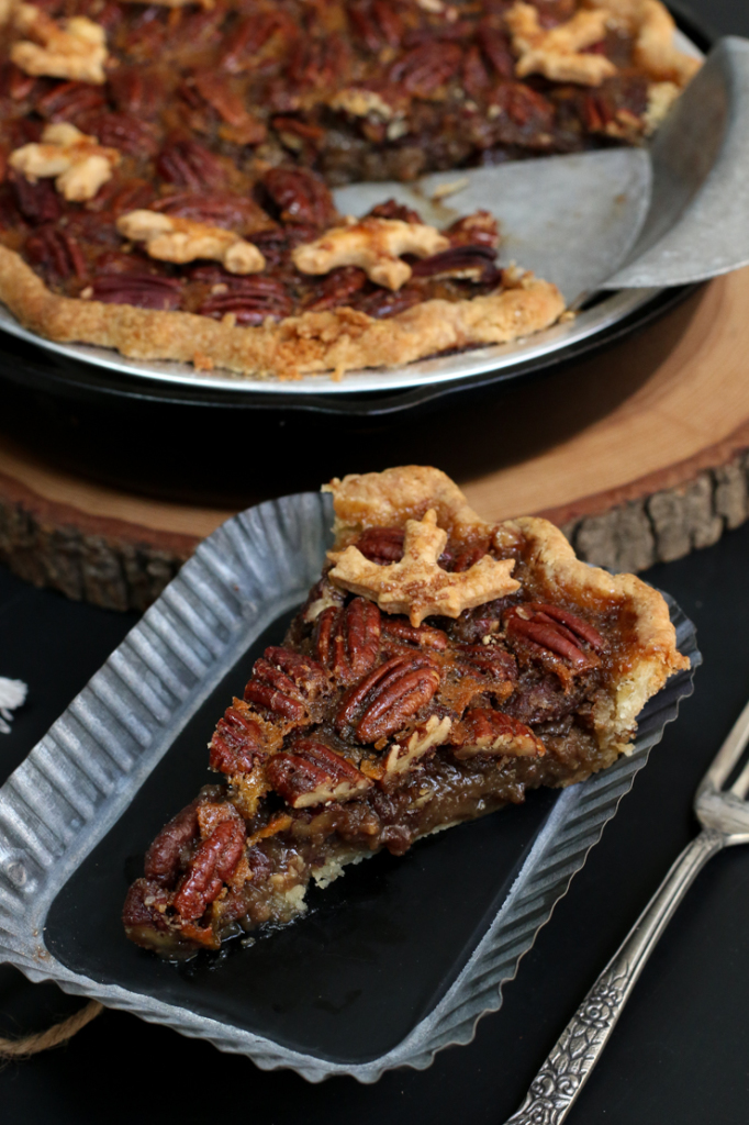 Slice of Maple Bourbon Pecan Pie