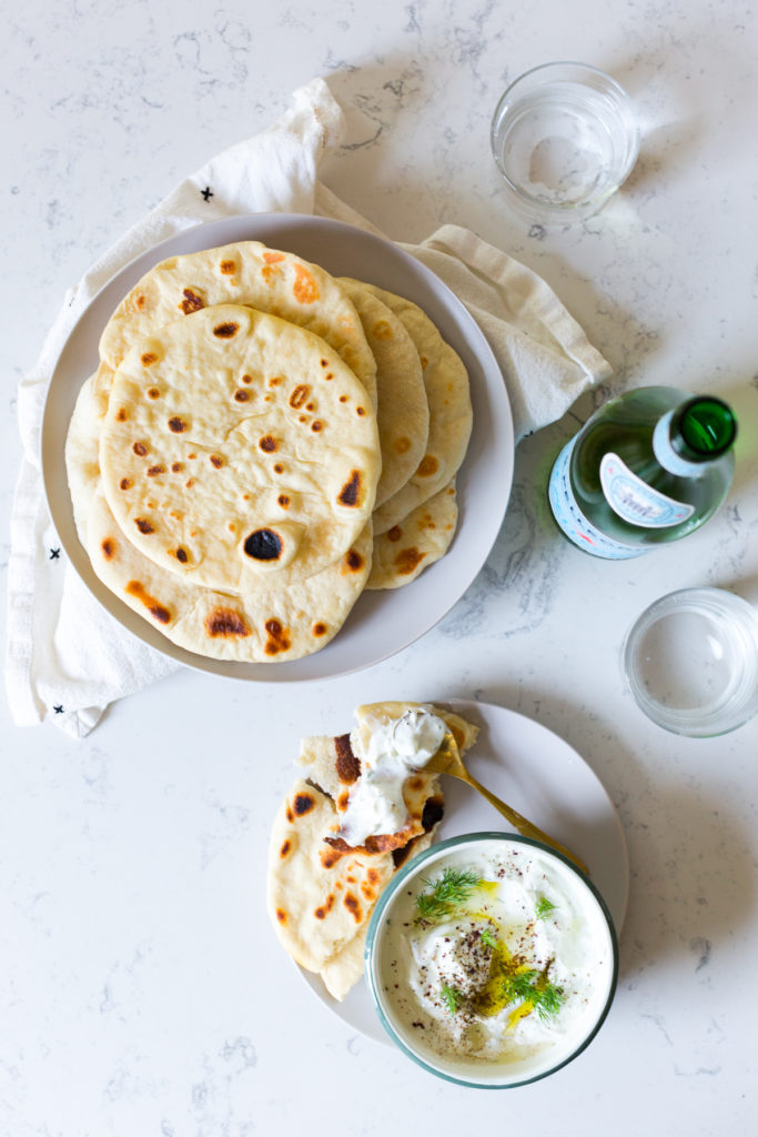 Pita Bread with Tzatziki Sauce by Baking The Goods