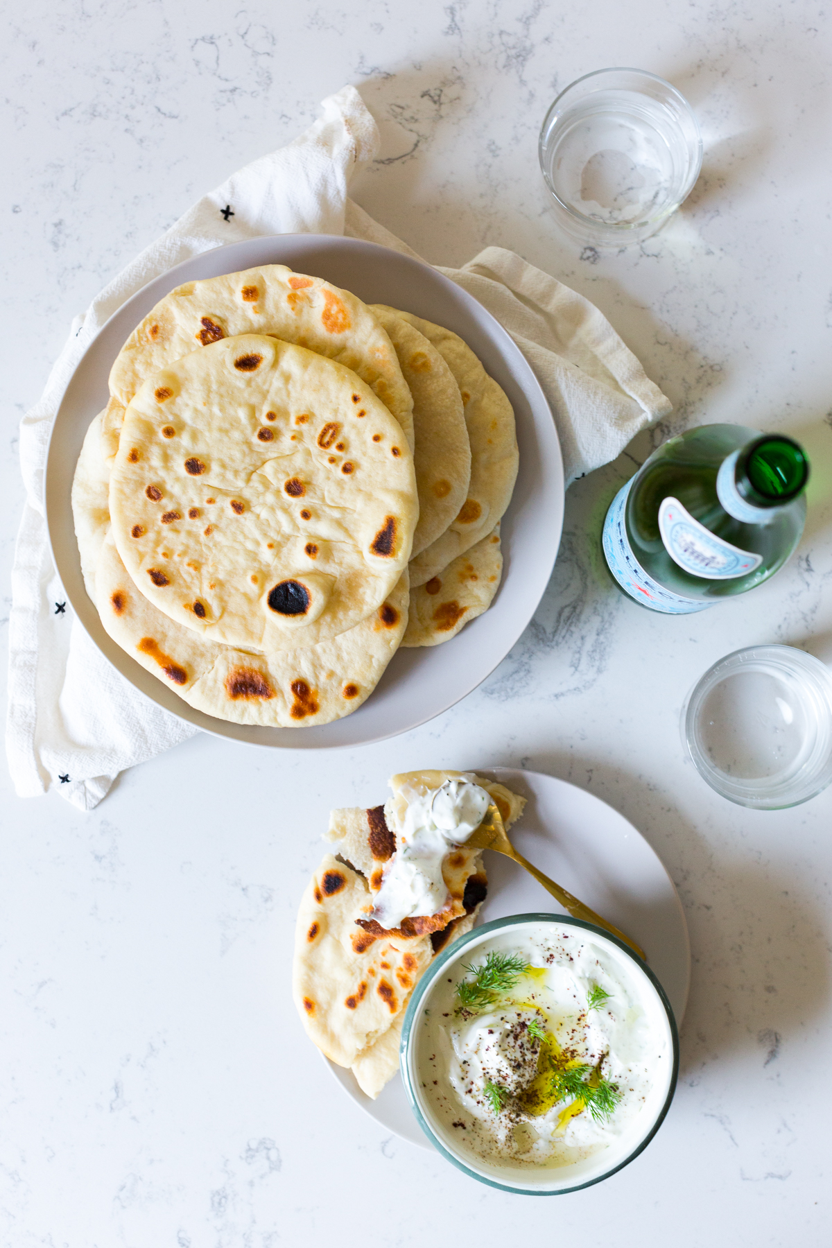 Pita Bread with Tzatziki Sauce by Baking The Goods