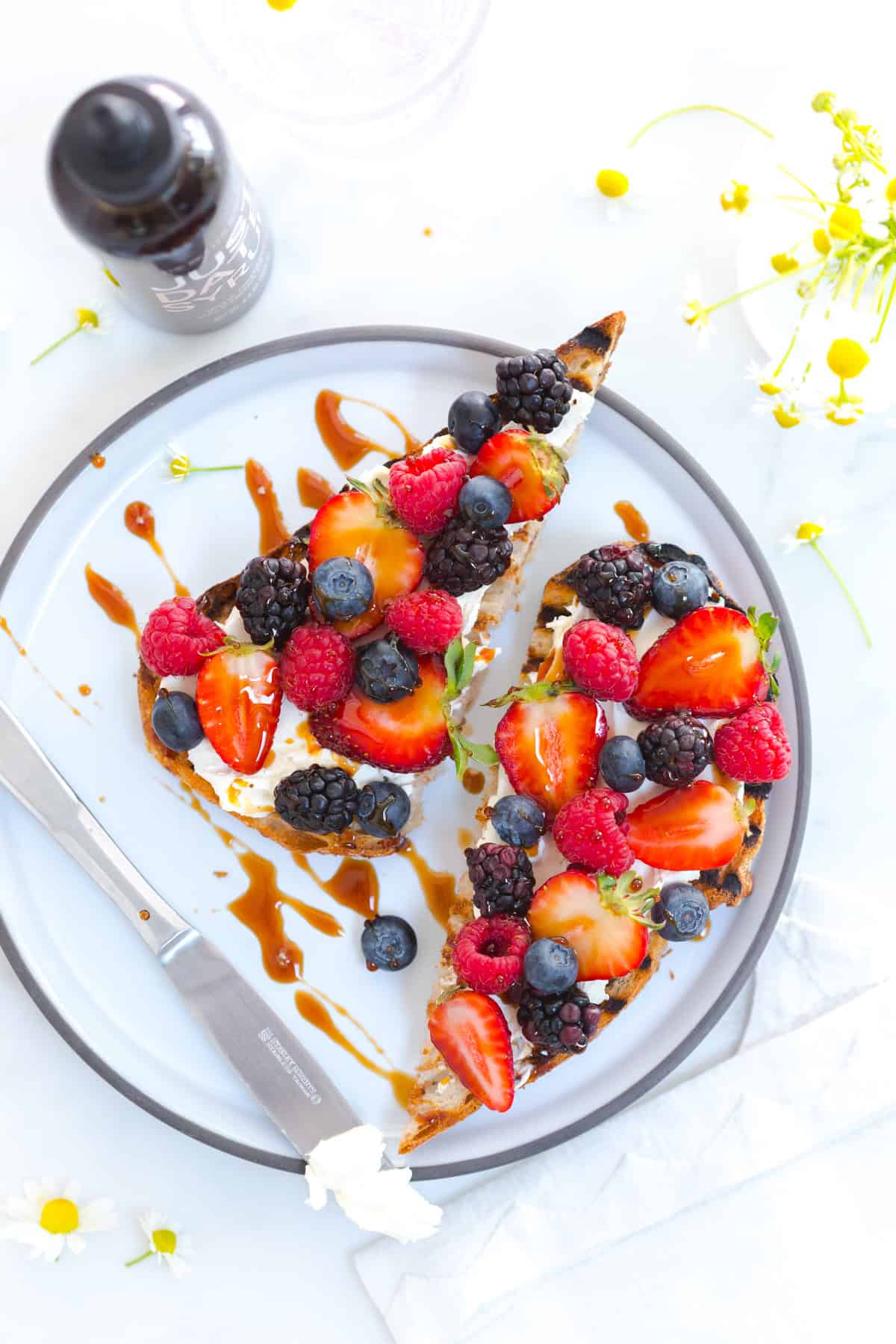 Mixed Berry Cream Cheese Toast