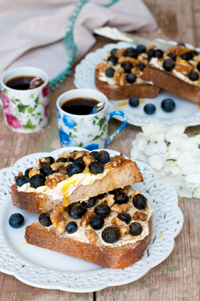 Blueberry Walnut Toasts