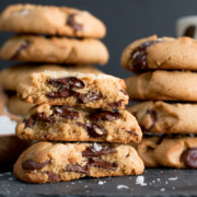 Salted Peanut Butter Chocolate Chip Cookies