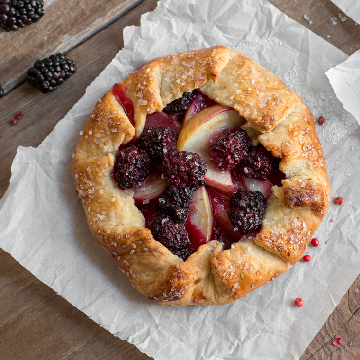 Blackberry Nectarine Galettes with Pink Peppercorn Crust