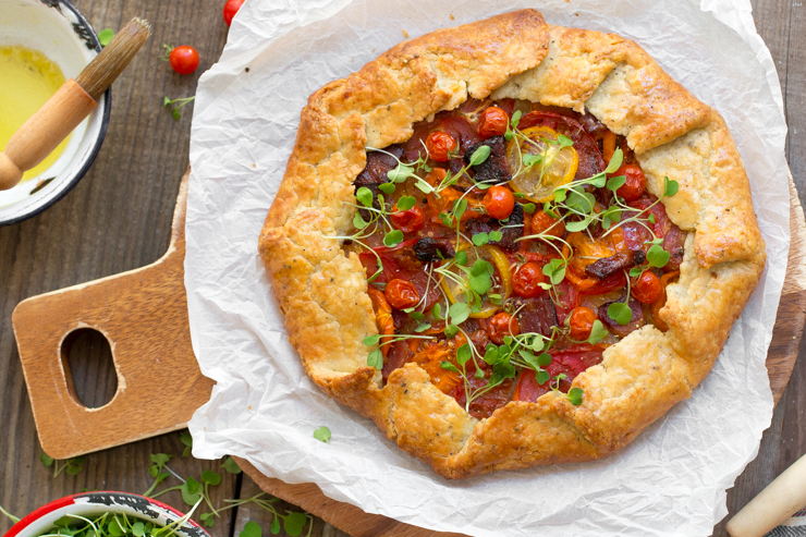BLT Galette with Pecorino Pepper Crust.