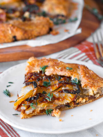 French Onion Gruyere Pear Galette