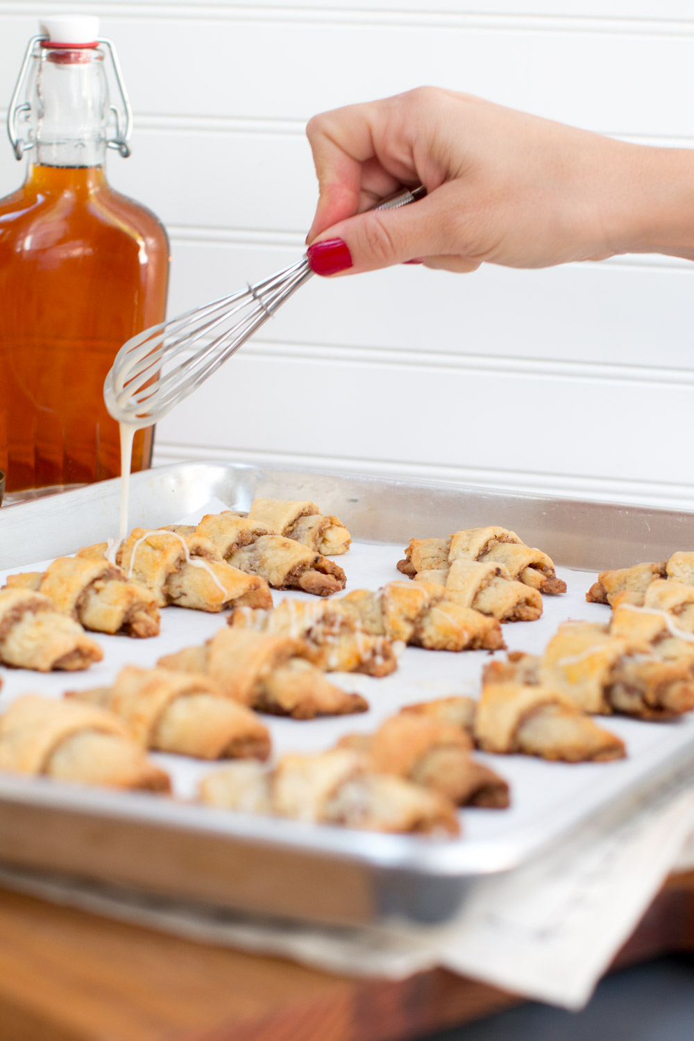 glazing Maple Walnut Rugelach